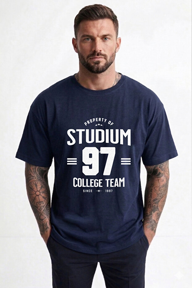 Stadium College Team Printed Premium Cotton Men's Tshirt