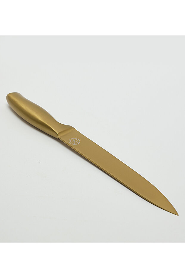 Stainless Steel 21x2cm Gold Slicing Knife