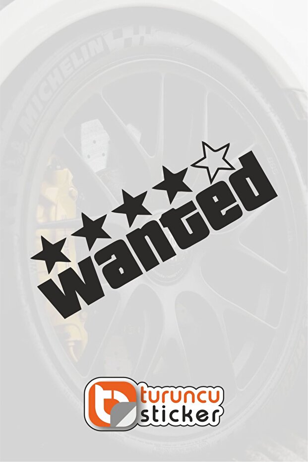 Wanted Sticker Label 15X5 cm – Vehicle – Motor – Laptop - Helmet Sticker Sticker