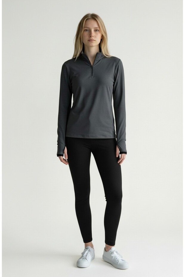 Women's Stand Collar Half Zipper Blouse | Comfortable, Flexible, and for Daily Use