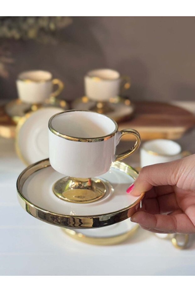 Carson 6-Person Porcelain Turkish Coffee Cup Set