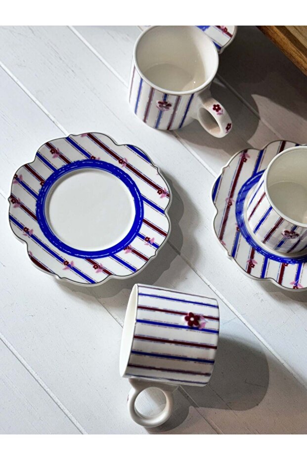 Mabel 6-Person Porcelain Turkish Coffee Cup Set
