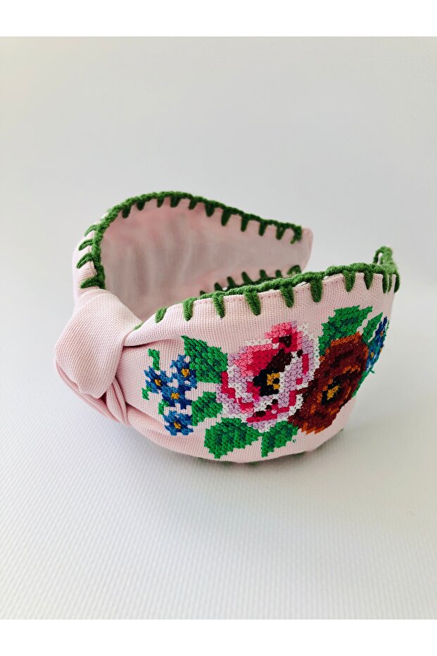 Handmade Cross-Stitch Embroidered Bohemian Crown