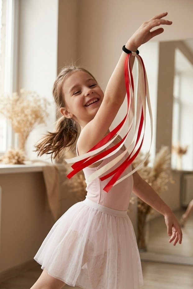 April 23 / October 29 Show Badge & Dance Bracelet - Red and White Ribbon