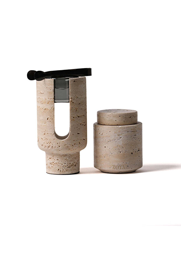 Travertine Mabkhar Set