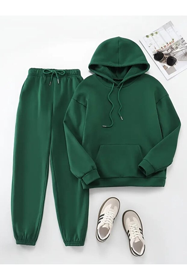 Unisex Hooded Tracksuit Set