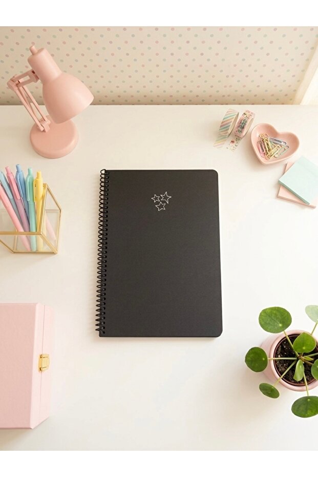 Black Spiral Notebook - 120 Gsm Black Paper - 17X24Cm