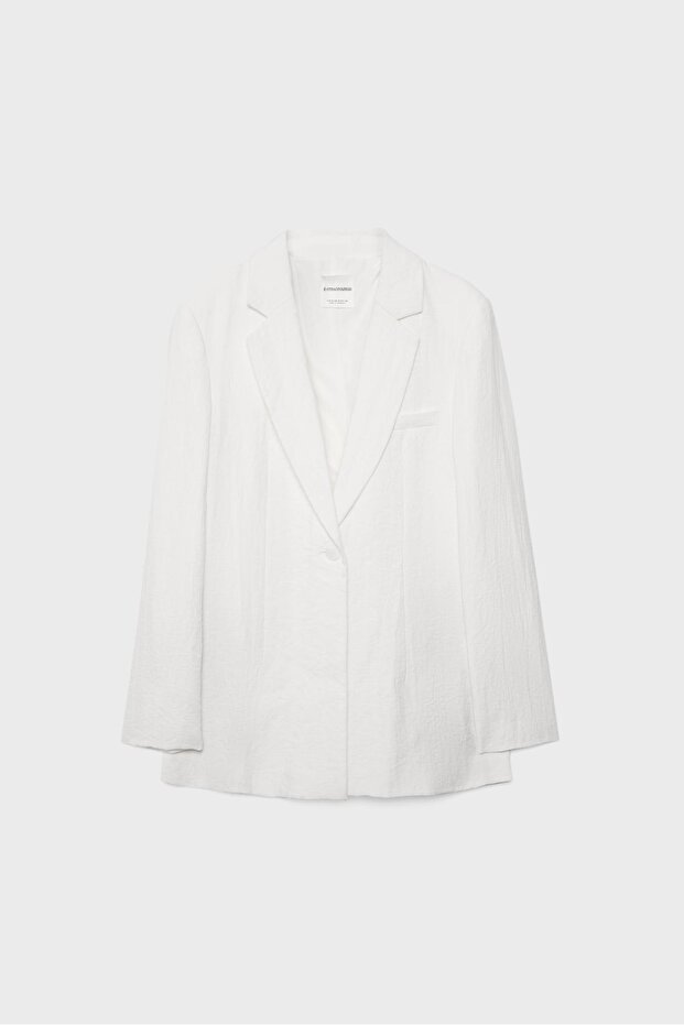 Vücuda oturan rustik blazer - 6