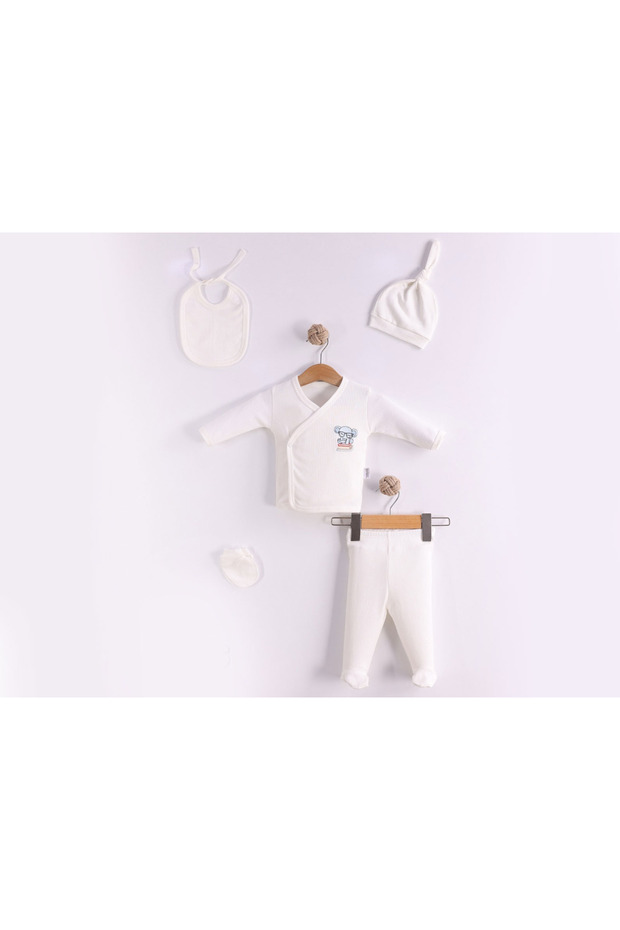 Elephant Embroidered 5-Piece Unisex Hospital Discharge Bodysuit Set