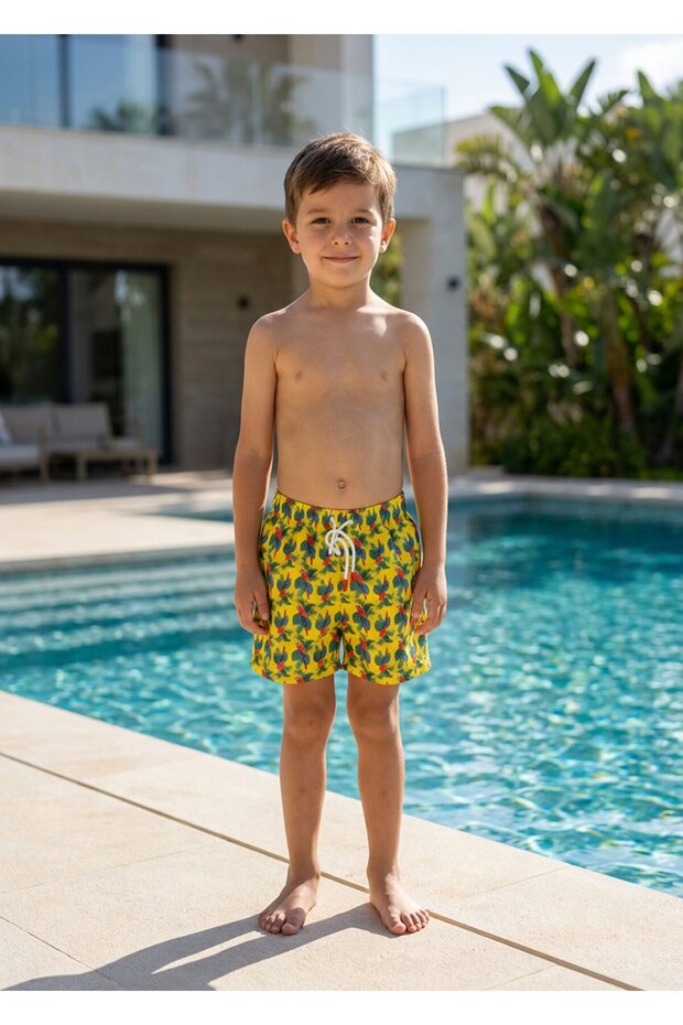 Boy's Printed Swim Shorts-26967