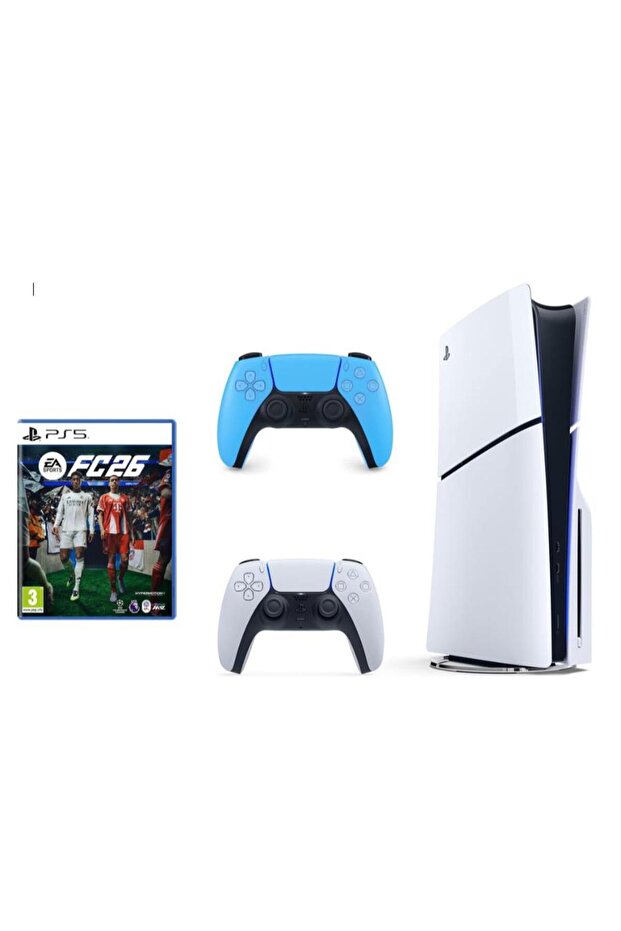5 Sony Slim Disc Pro 2TB Console UAE Version with Extra Blue Controller - 1