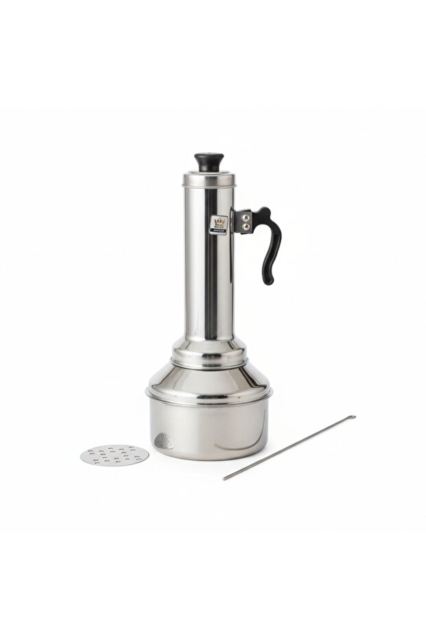 Stainless Puttu Maker: Durable, rust-resistant, mirror finish. Induction & gas compatible
