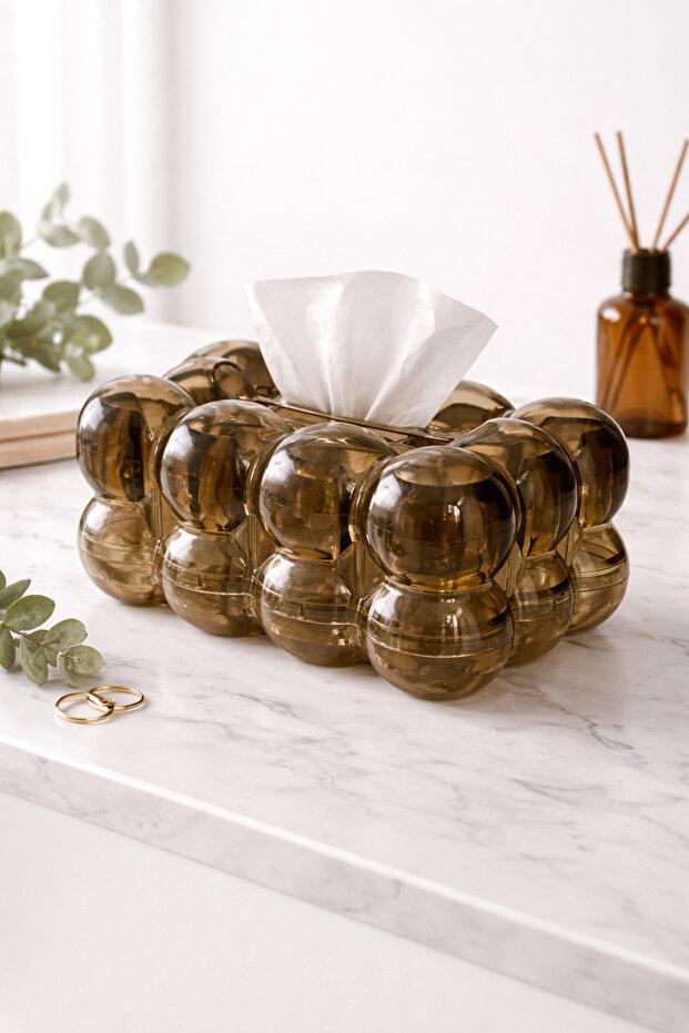 Bubble Design Napkin Holder – Modern Decorative Tabletop Napkin Box