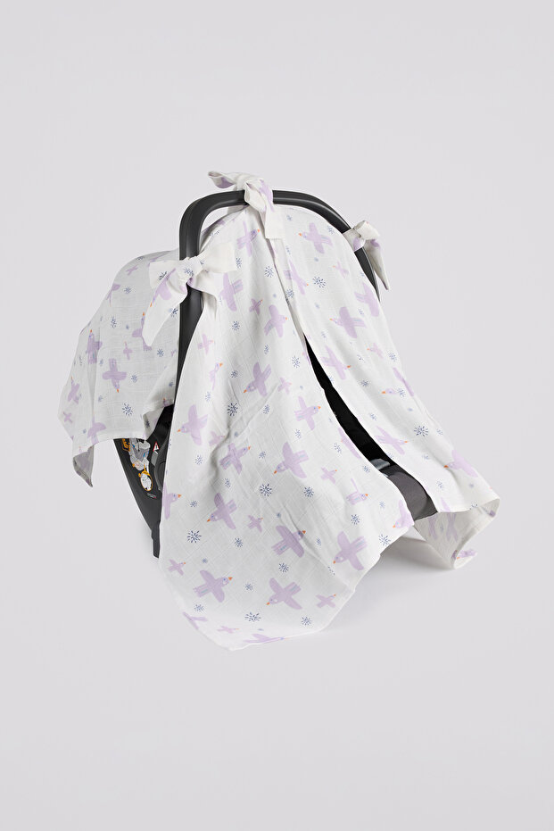 Lilac Bird Stroller Cover