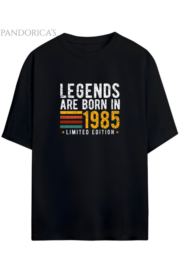 Pandorica's Vintage 1985 Birth Year Printed Retro Design Series Unisex Cotton T-Shirt