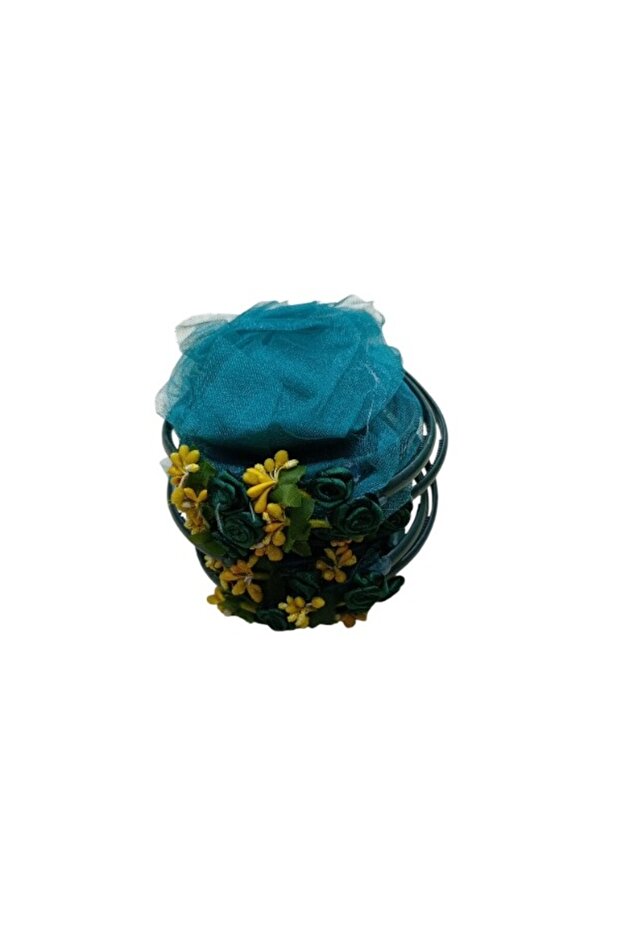 Bridesmaid Crown with Emerald Flowers, Pack of 10