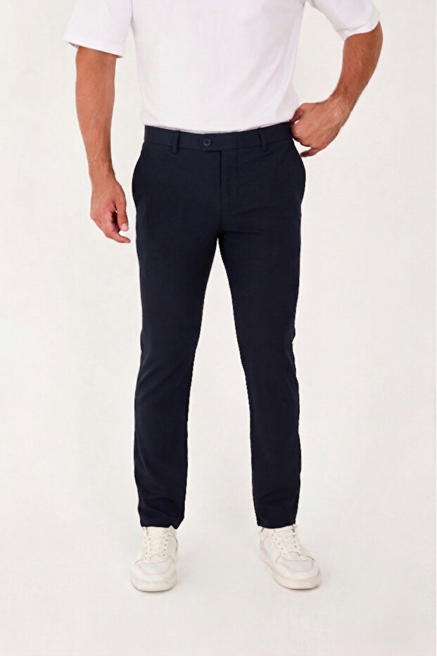 Men's Comfort Slim Fit Stretch Woven Fabric Trousers