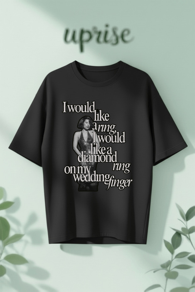 Raye I Would Like a Ring Printed Cotton Oversize T-Shirt
