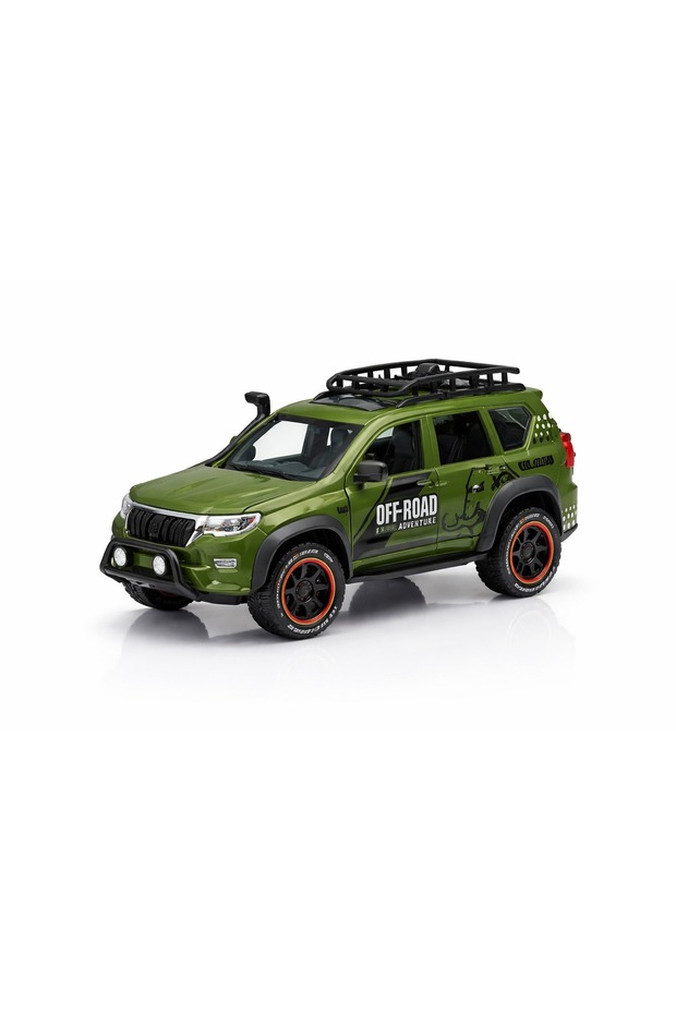 Kids Off-Road Adventure Toy Car with Pull-Back Action, Openable Doors & Lights-SUV Toy for Children