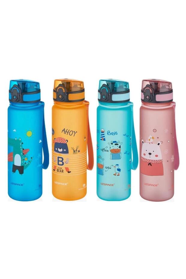 Water Bottle with Straw, Mixed Colors, Tritan 500 ml (Mixed Color 1 Piece)