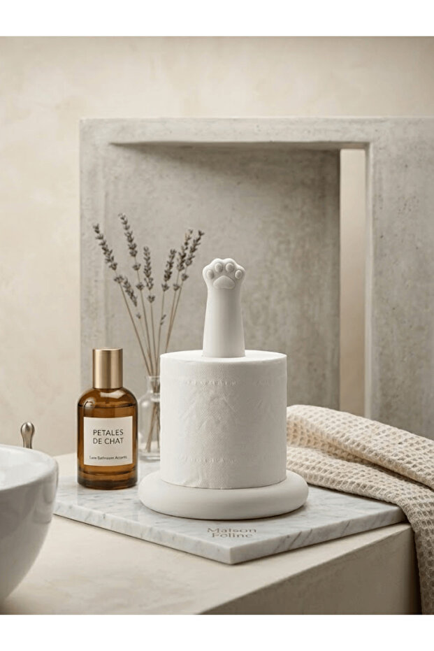 White Pati Toilet Paper Holder | Decorative Toilet Paper Holder | Bathroom Accessory