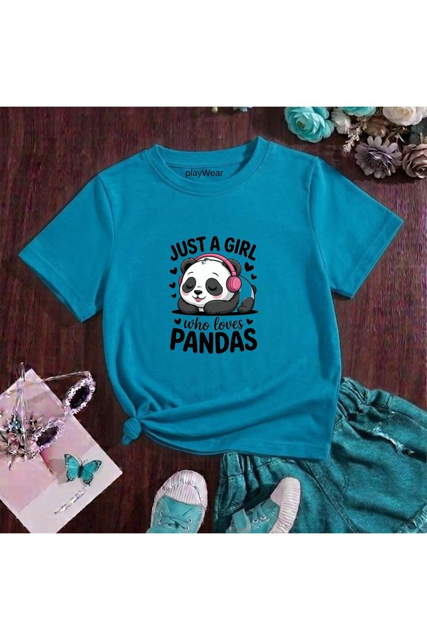 Just a Girl Printed 100% Kids Unisex T-Shirt 5 6 -7 8-9 10 -11 12 Years Old