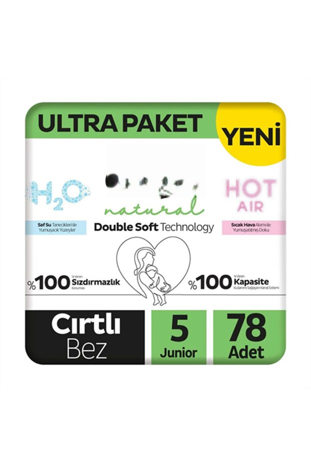 Natural Double Soft Baby Diaper Ultra Pack Size 5 78 Pieces