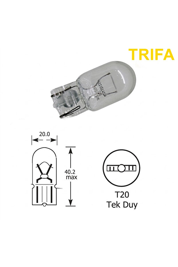 Trifa T20 Bottomless Parking Bulb Single Lamp Holder 1 Piece Yellow
