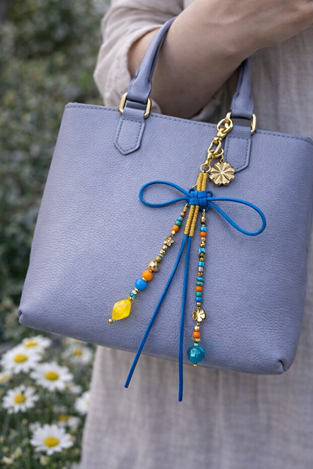Ibiza Luck Charm – Handmade Suede Rope Bag Accessory | Colorful Summer Style
