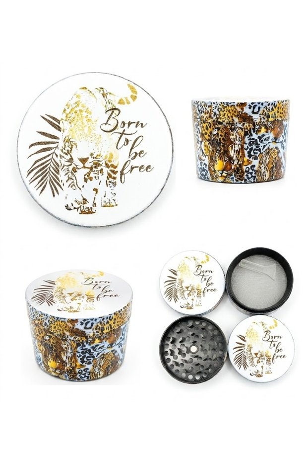 Limited Edition 50mm Grinder Spice Grinder Mill Thick Metal with Pollen Tray 4-Layer Bg-108