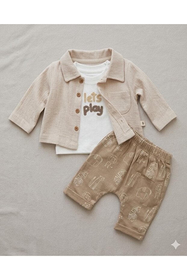 100% Cotton Safari Themed 3-Piece Seasonal Set