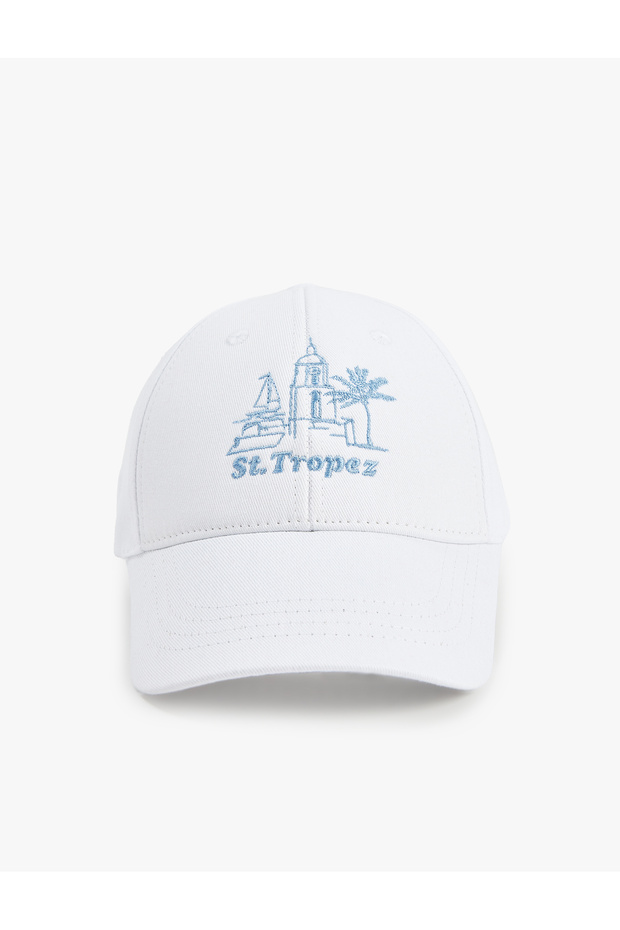 Cotton Embroidery Detailed Cap Hat