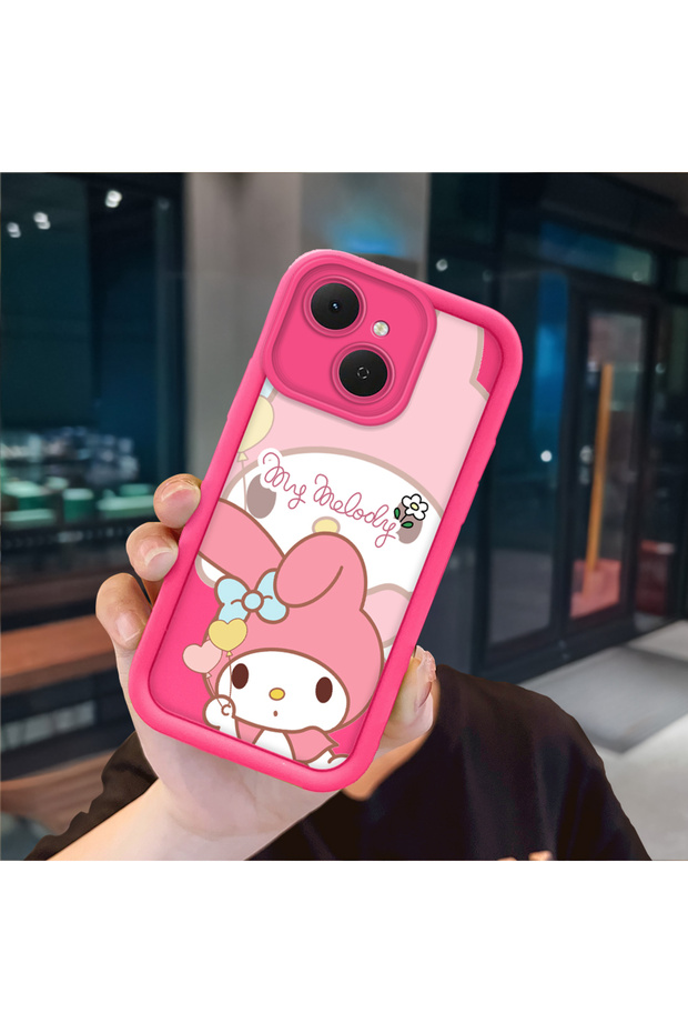 Tecno Spark 40C Compatible Pink Red Silicone Case Shockproof Camera Protection