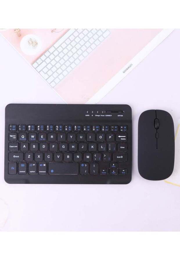 Wireless Keyboard and Mouse Combo Bluetooth Keyboard Mouse Set Black - 2