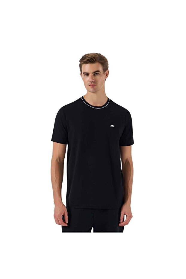 6Sm5058-Bk Crew Neck Men's T-Shirt - Black