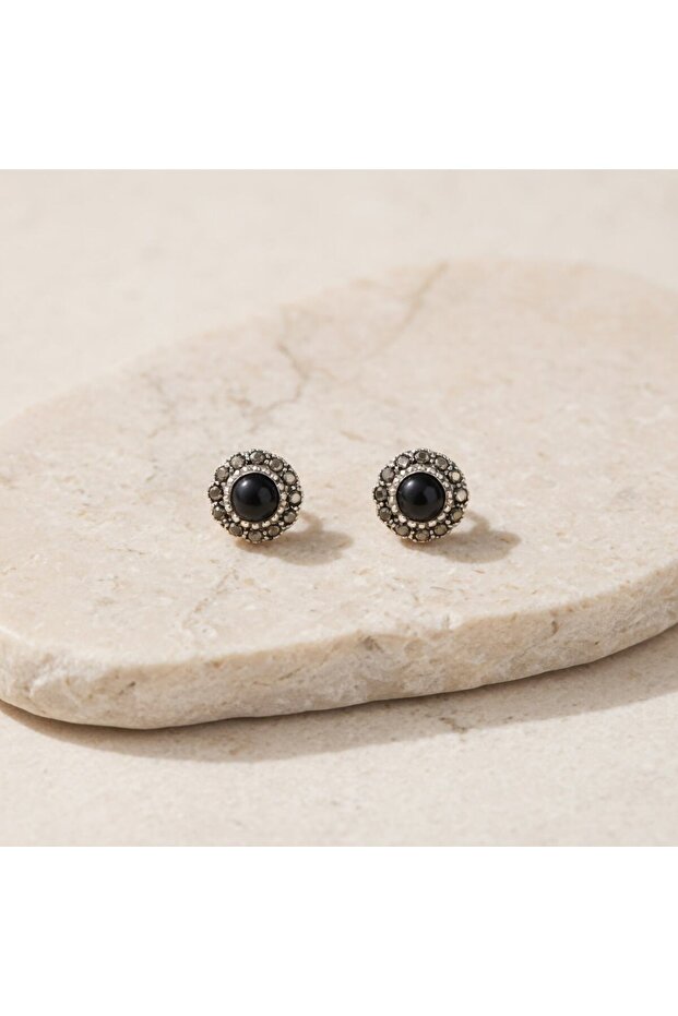Oltu Stone Focus Earrings
