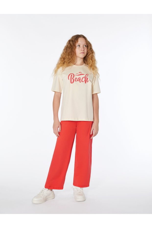 Girl's Waitress Boy's Short Sleeve Oversize Wide Leg Pajama Set Summer Wear