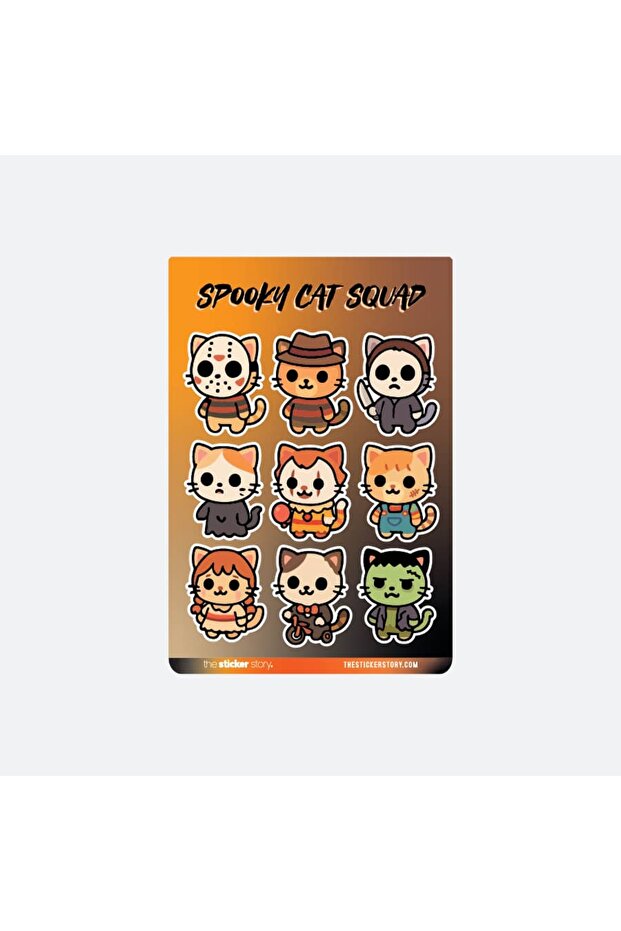 Spooky Cat Squad Sticker Sheet