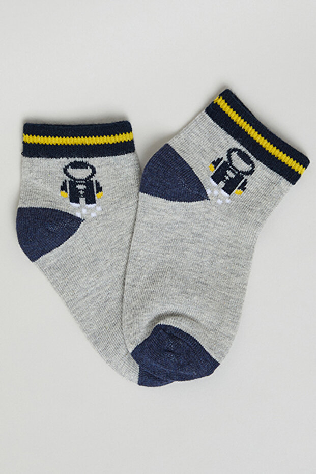 3 Pack Patterned Ankle Socks - 2