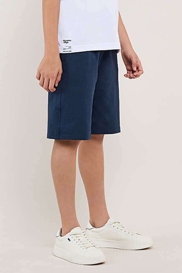 Solid Shorts with Drawstring Waist - 4