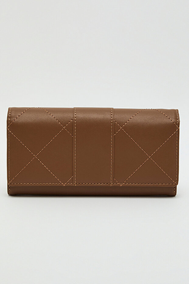 Stitch Detail Long Wallet