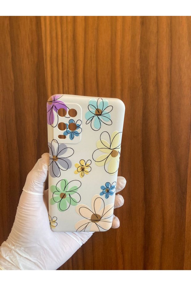 Oppo A54 Flower Printed Velvet Inside Silicone Phone Case