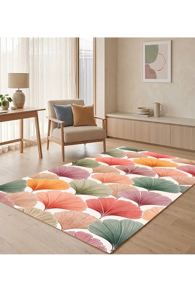 Sdt Japanese Inspired Antique Mabet Tree Patterned Woven Base Decorative Carpet Sdt616