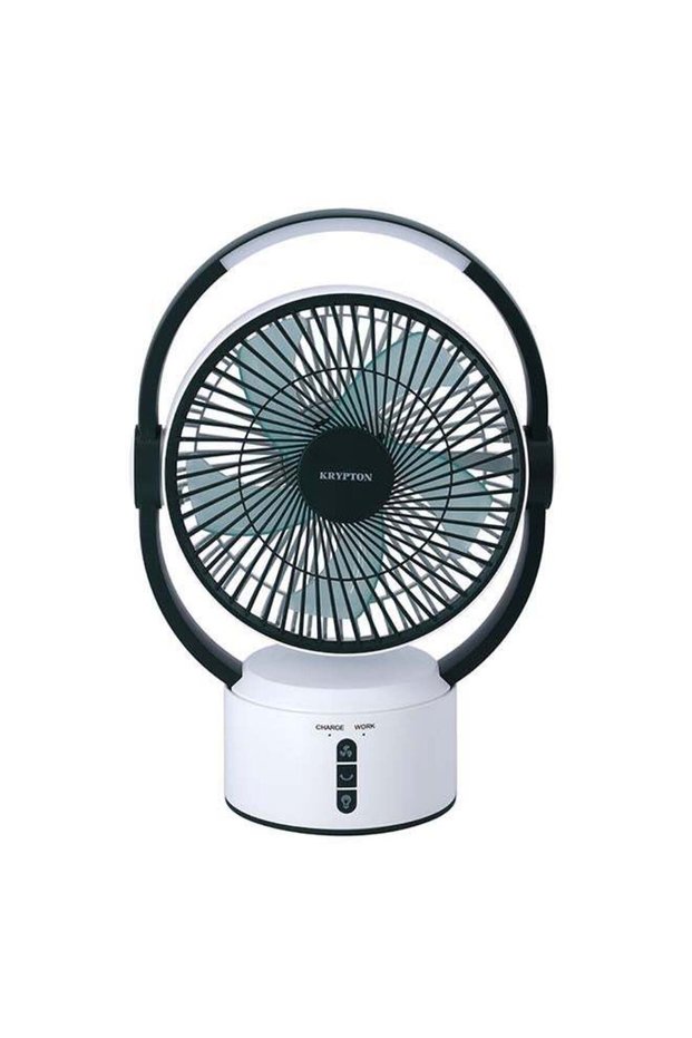 Rechargeable Table Fan With 12-Piece Bright LED Light