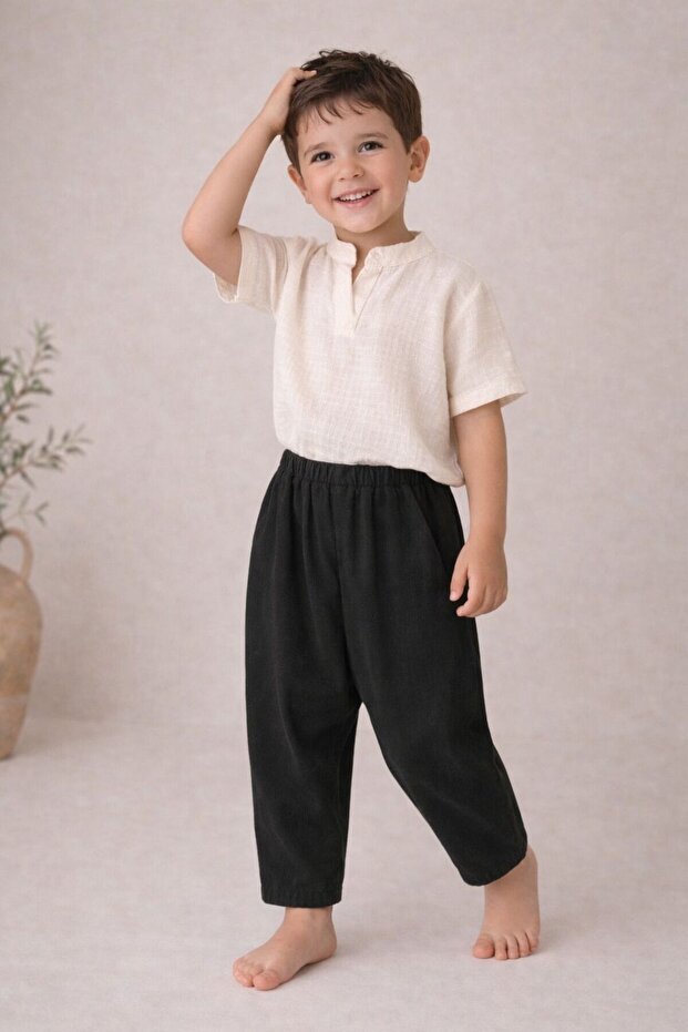 Boy's Muslin Shalwar Set – 100% Cotton/Muslin Summer Breathable Premium Set