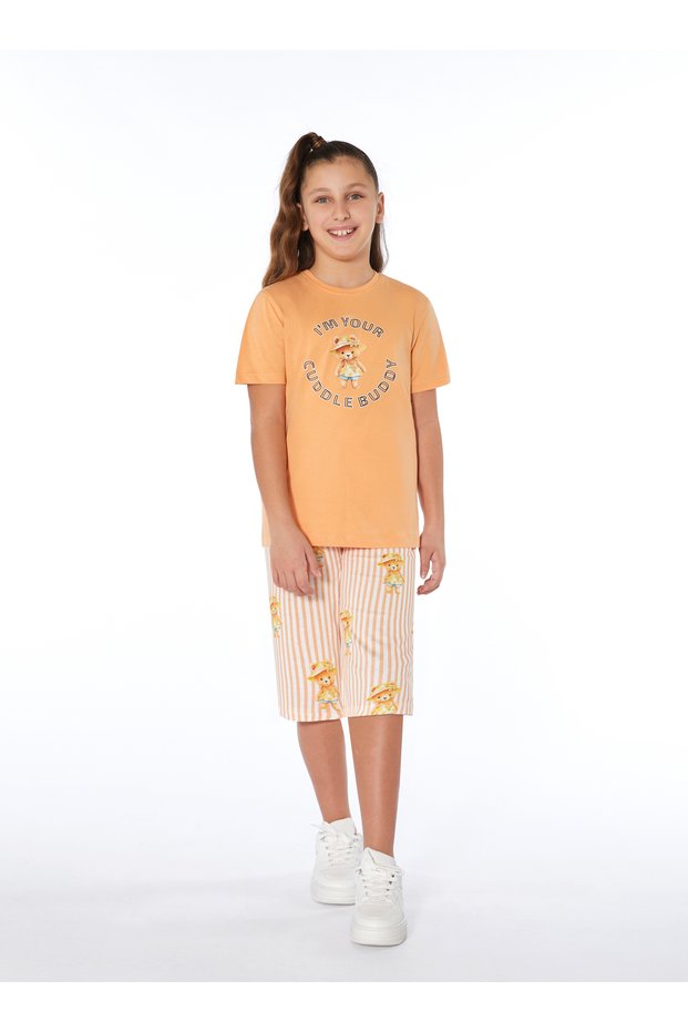 Girl Waiter Boy Short Sleeve Capri Pajama Set Summer