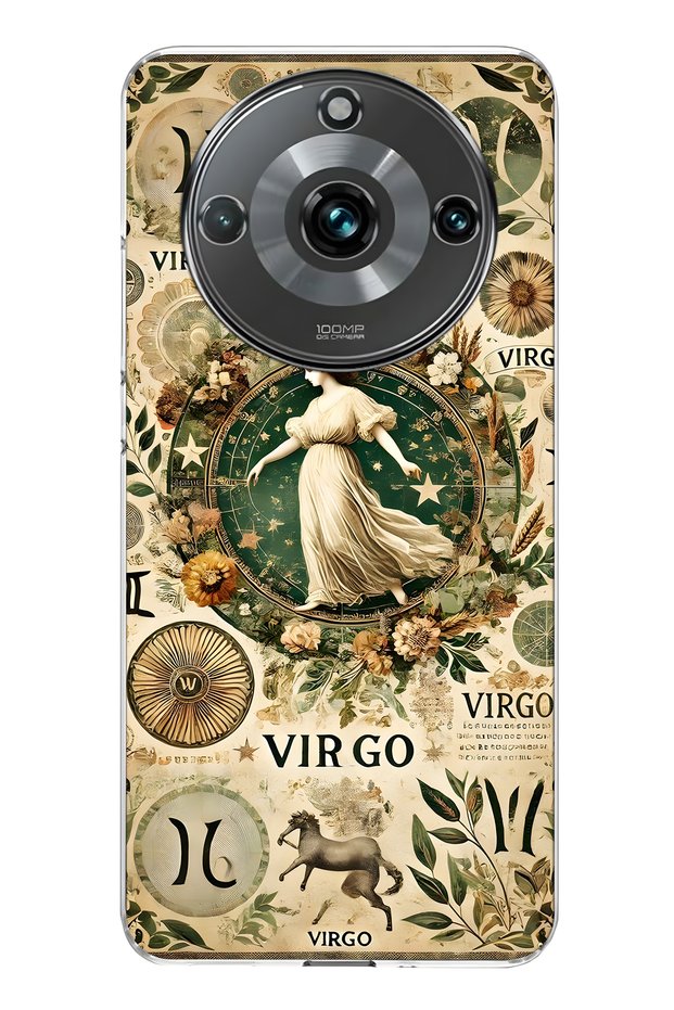 Realme 11 Pro / 11 Pro Plus Compatible Virgo Patterned Transparent Phone Case