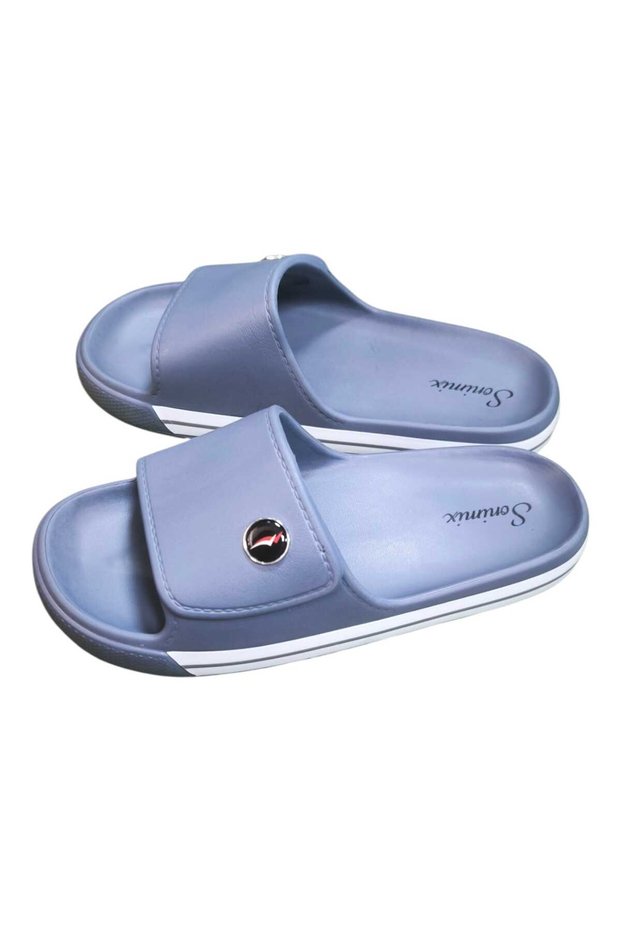 Unisex Eva Slippers Lightweight Flexible Wide Fit Scalloped Toe Non-Slip Sole Daily Eva Bathroom Beach Outdoor Comfortable Summer Slippers