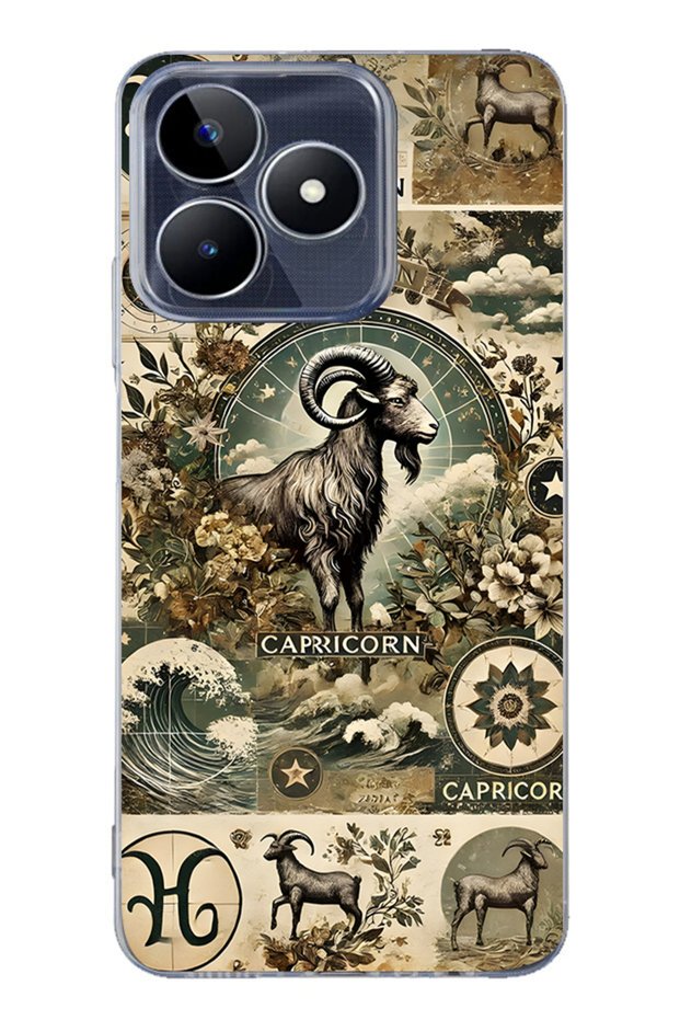 Realme Note 50 4g Compatible Capricorn Patterned Transparent Phone Case