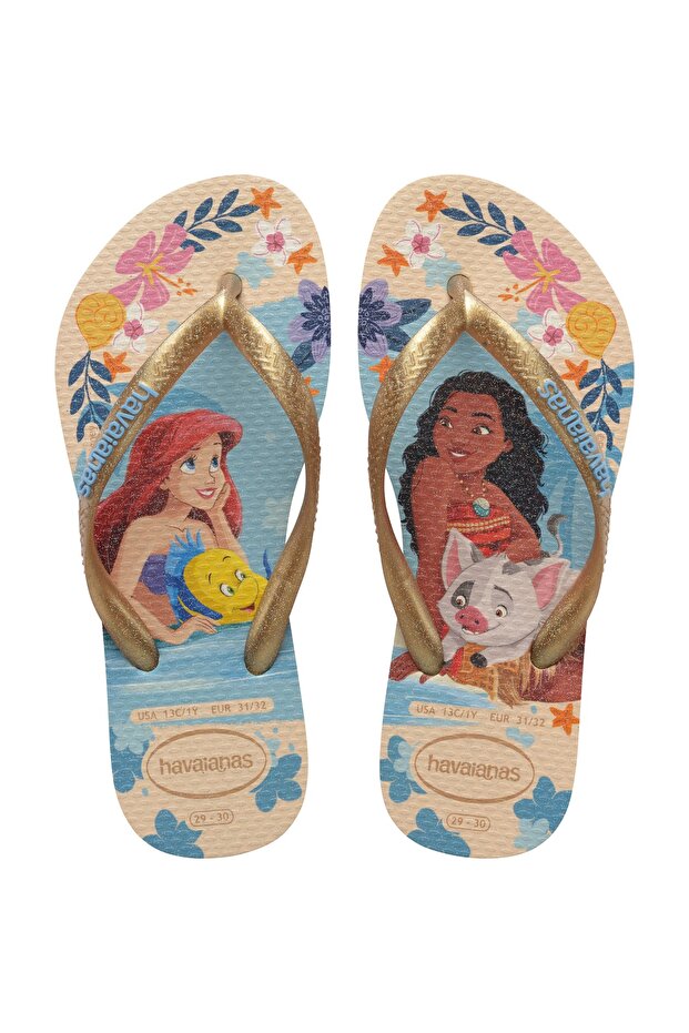 Kids Slim Princess Children's Flip Flops 4123328 Beige